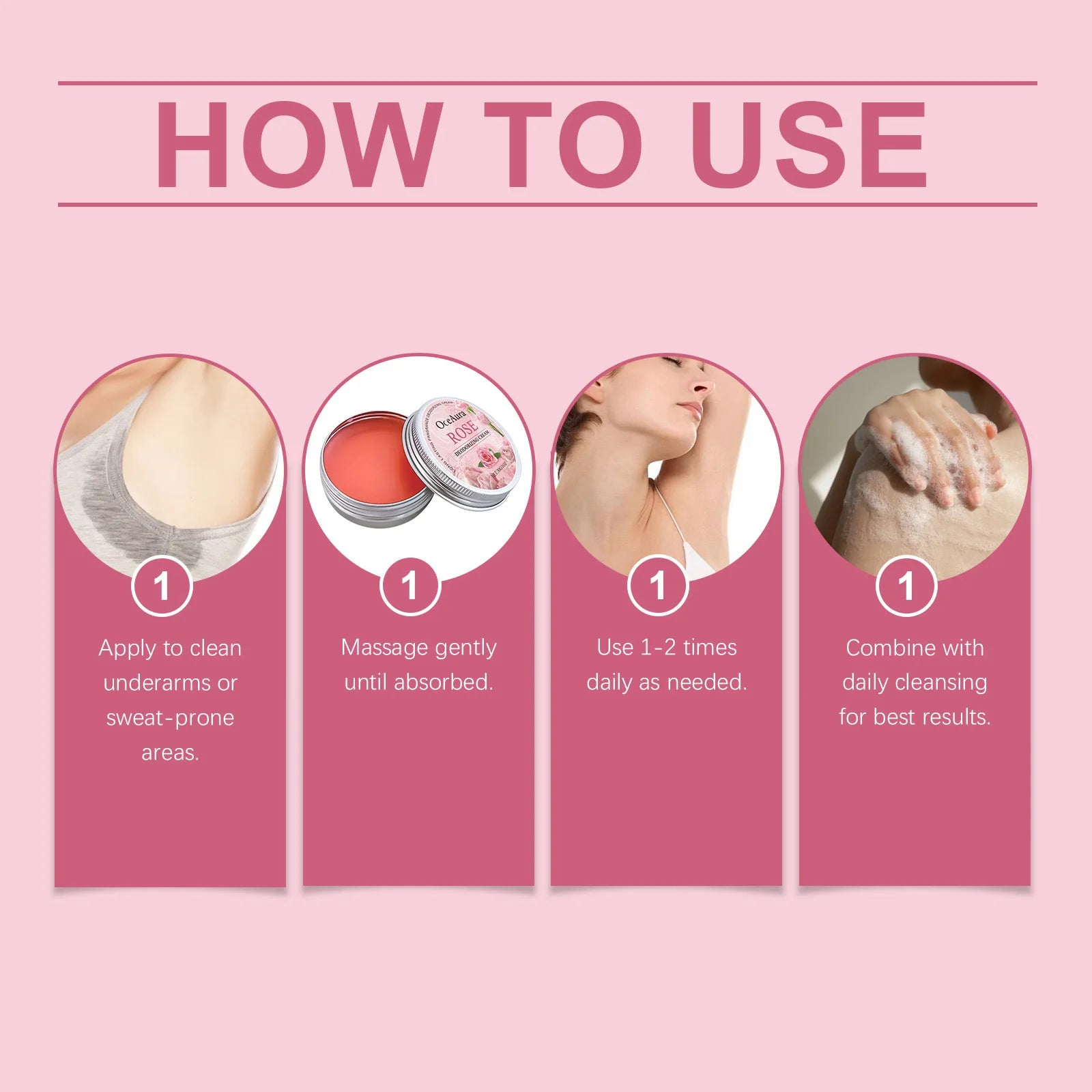 Tidesmit OceAura Rose body cream duo with peony and lily extracts for odor neutralization in a non-greasy formula.