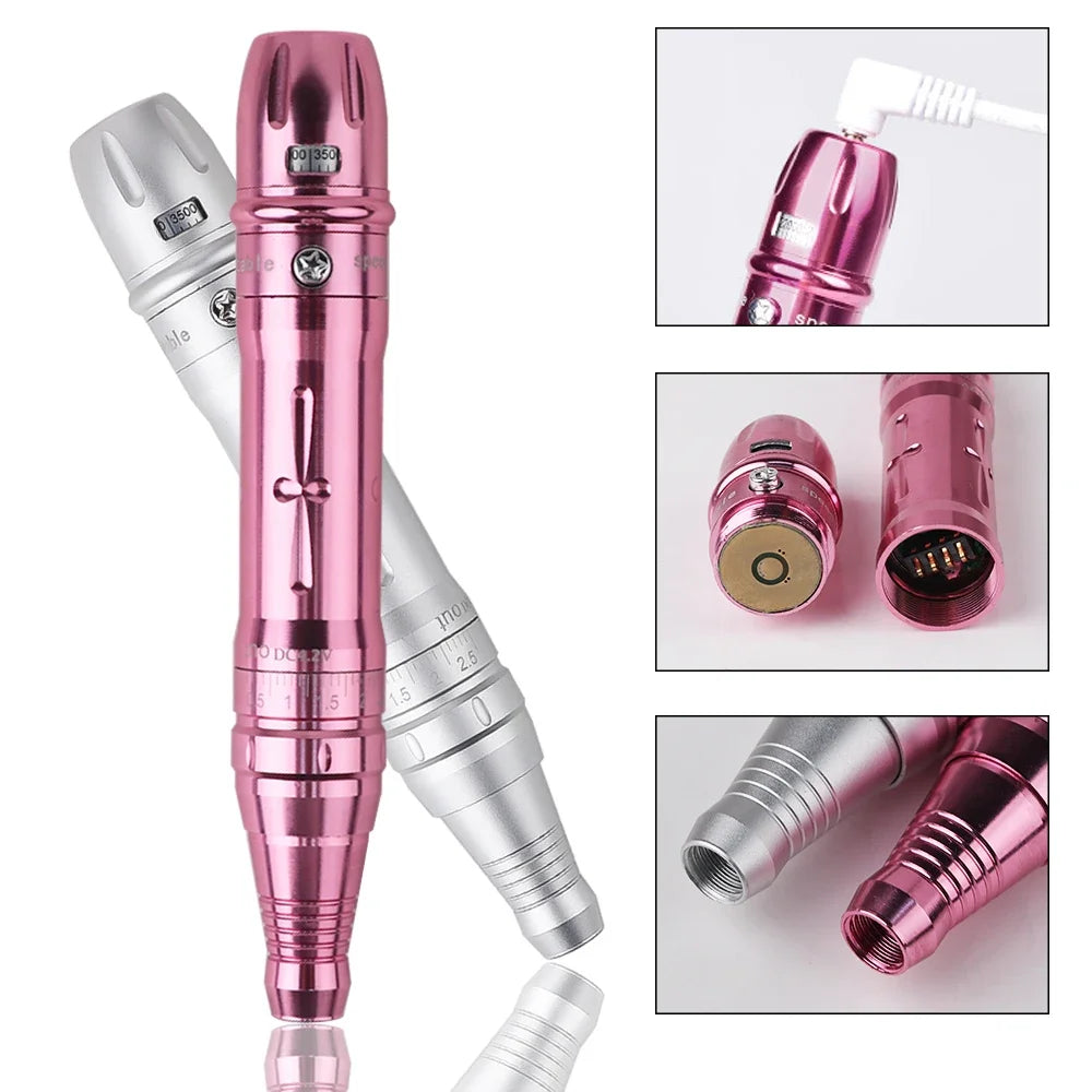 Permanent Makeup Machine for Microblading & Eyeliner - Silver/Pink Permanent Makeup Machines Tidesmit