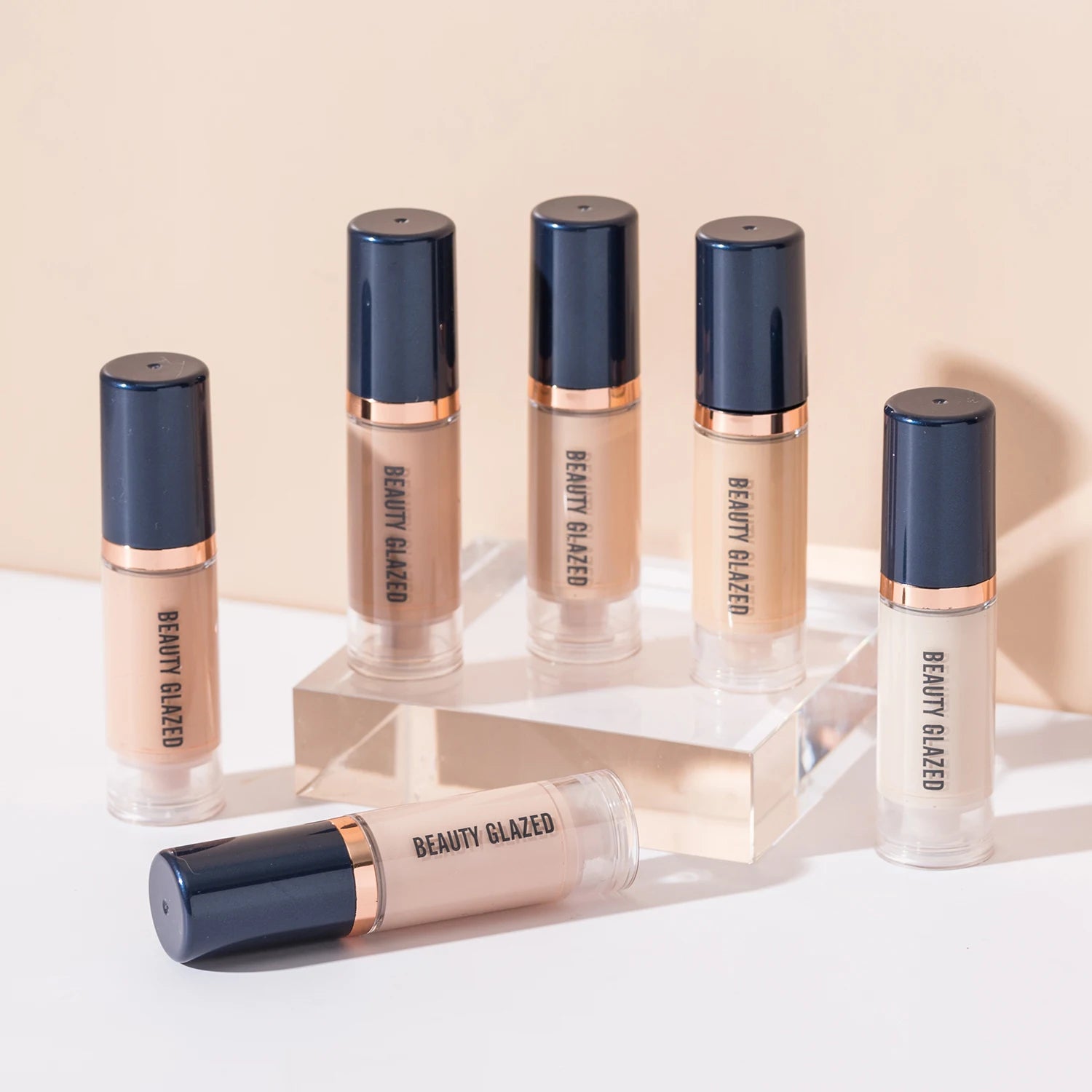 Tidesmit Beauty Glazed 6 color liquid foundation concealer for full coverage waterproof long-lasting natural face makeup