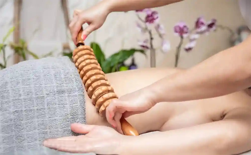 Wooden Massage Roller for Cellulite Reduction - 12 Round Model Massage Roller Tidesmit