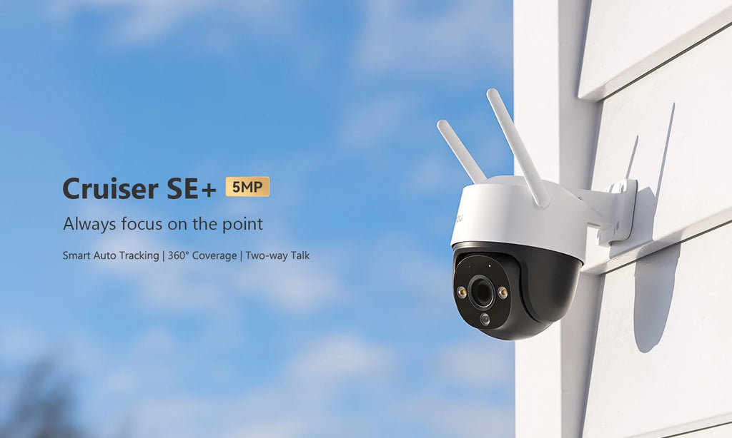 IMOU 2PCS Cruiser SE+ 5MP Wi-Fi PTZ Camera Smart Color Night Vision IP66 Outdoor Security 360° Coverage Smart Auto Tracking