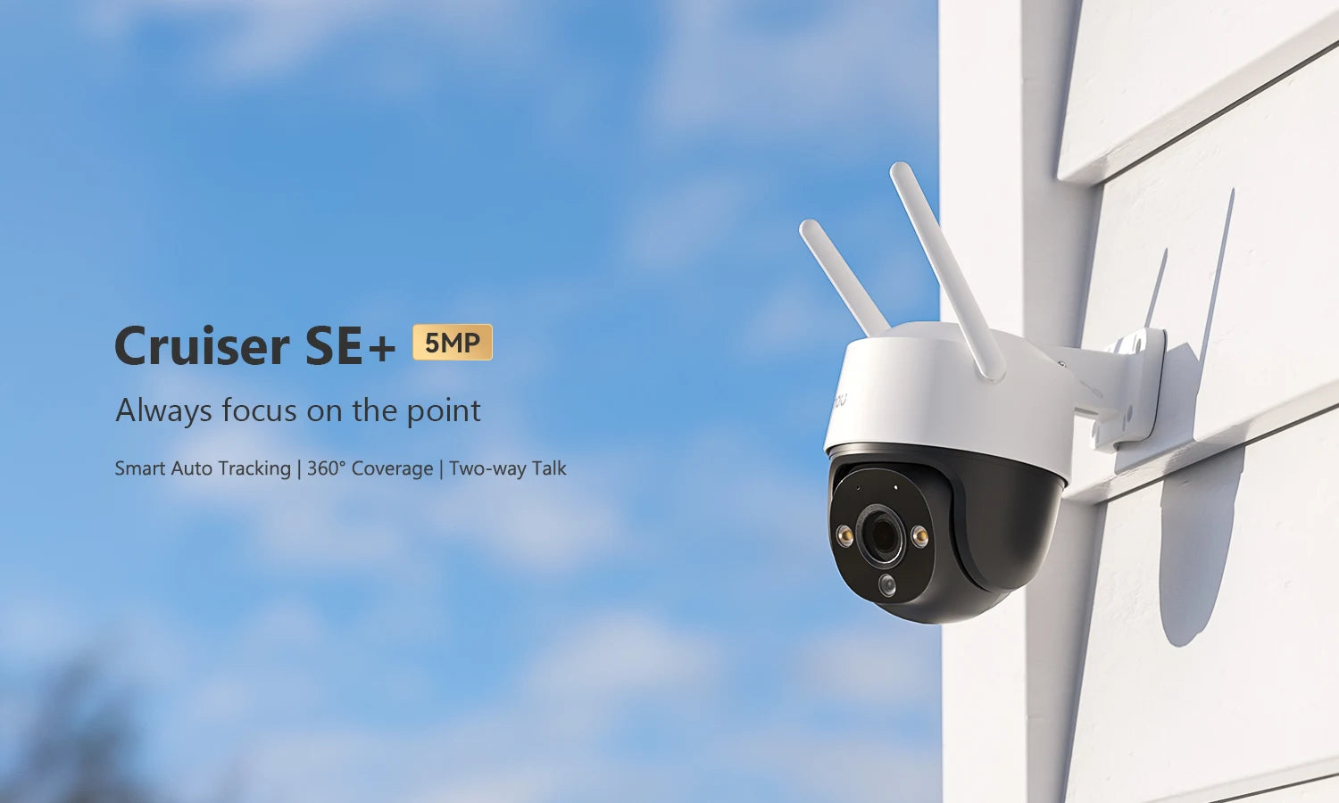 IMOU 2PCS Cruiser SE+ 5MP Set Wi-Fi Camera Smart Color Night Vision IP66 Outdoor Security 360° Coverage Smart Auto Tracking