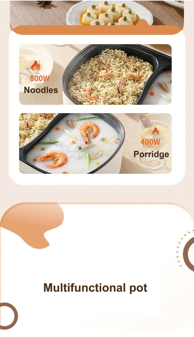 6L electric nonstick hot pot noodles (800W) and porridge (400W) in the pan