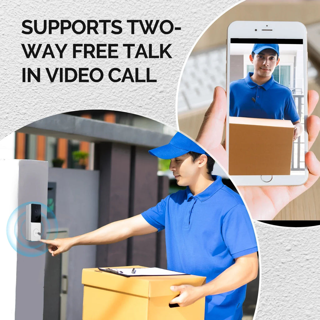 MOES Tuya Smart WiFi Video Doorbell Camera with 2-Way Audio Intercom, Night Vision & Wireless Door Product Home Security