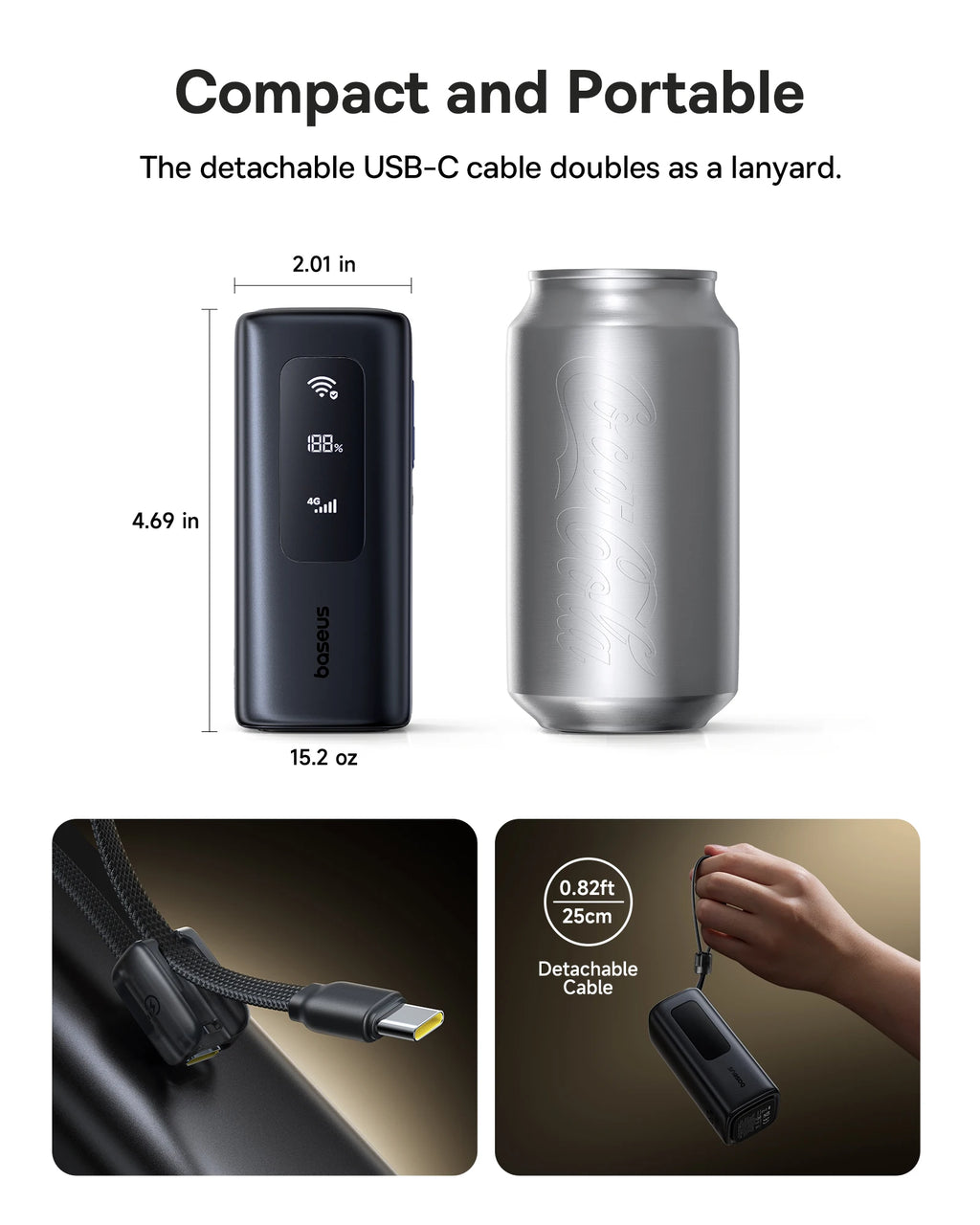 4G MiFi Power Bank 20000mAh 67W Fast Charging Portable Charger Tidesmit