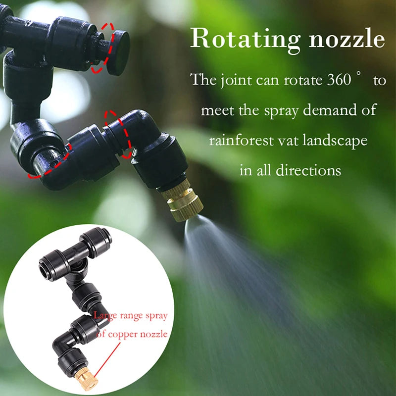 Touch Screen Automatic Mist Rainforest Spray Intelligent Ecological Cylinder Electronic Timer Sprinkler System Kit Control