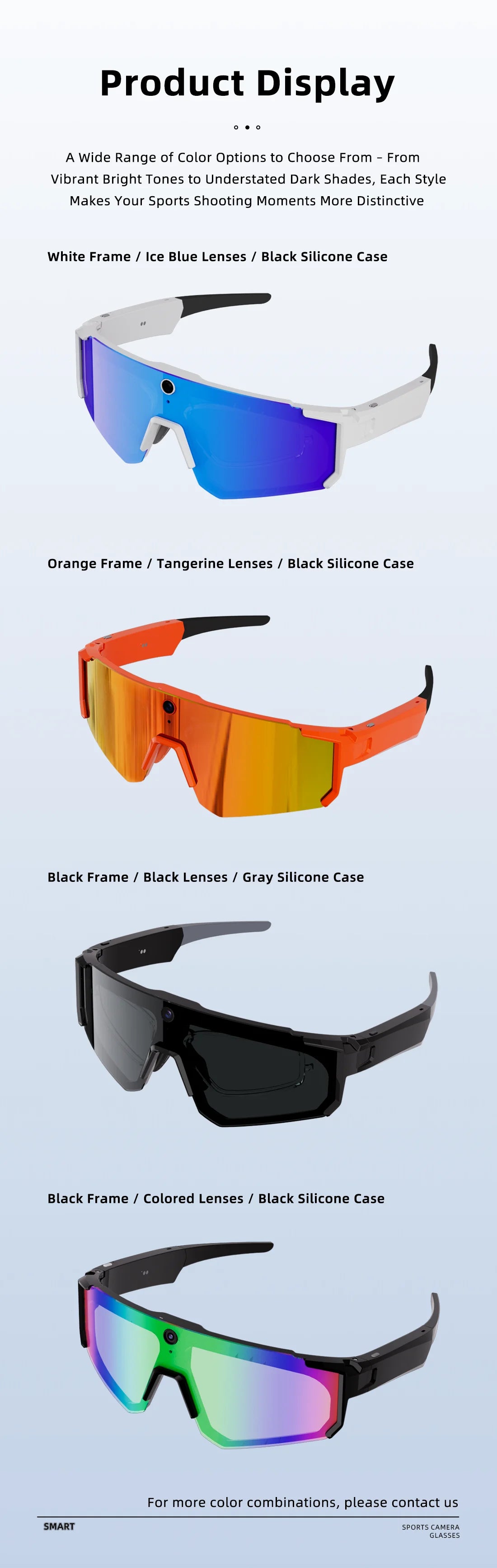 4K Camera Bluetooth Polarized Smart Glasses - UV400 Cycling Series Tidesmit