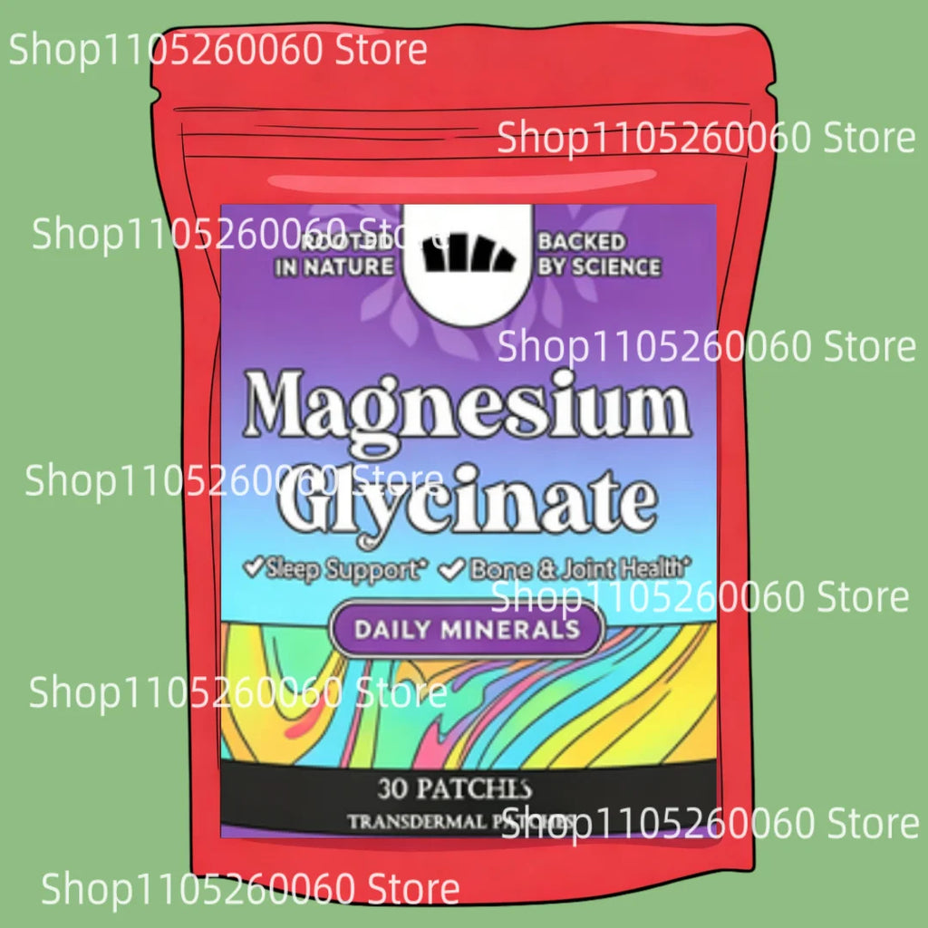 Magnesium Glycinate Transdermal Patches For Brain Health, Bone Health, Energy 30 Patches