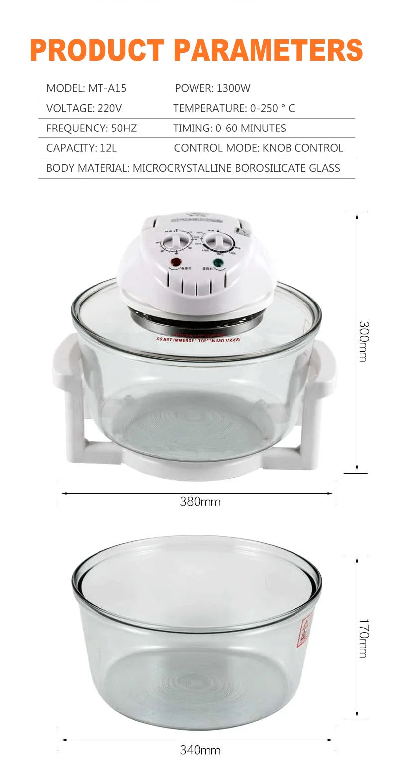 Yunlin Li Intelligent Electric Fryer Household Air Fryer Smokeless Convection Electric Frying Machine Fritadeira