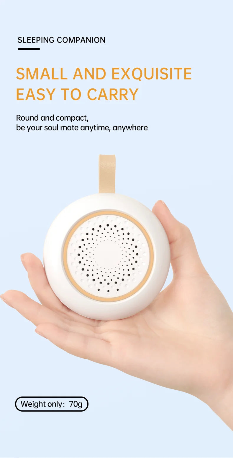 White Noise Machine 24 Soothing Sounds Portable Baby Sleep Machine Sleep Aid Machine with Sleep Light Night Type-c Rechargeable