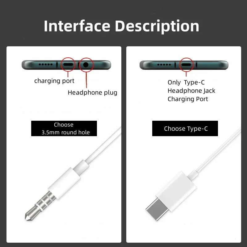USB-C Wired Earbuds with Mic – Tidesmit In-Ear Headphones for Devices Tidesmit