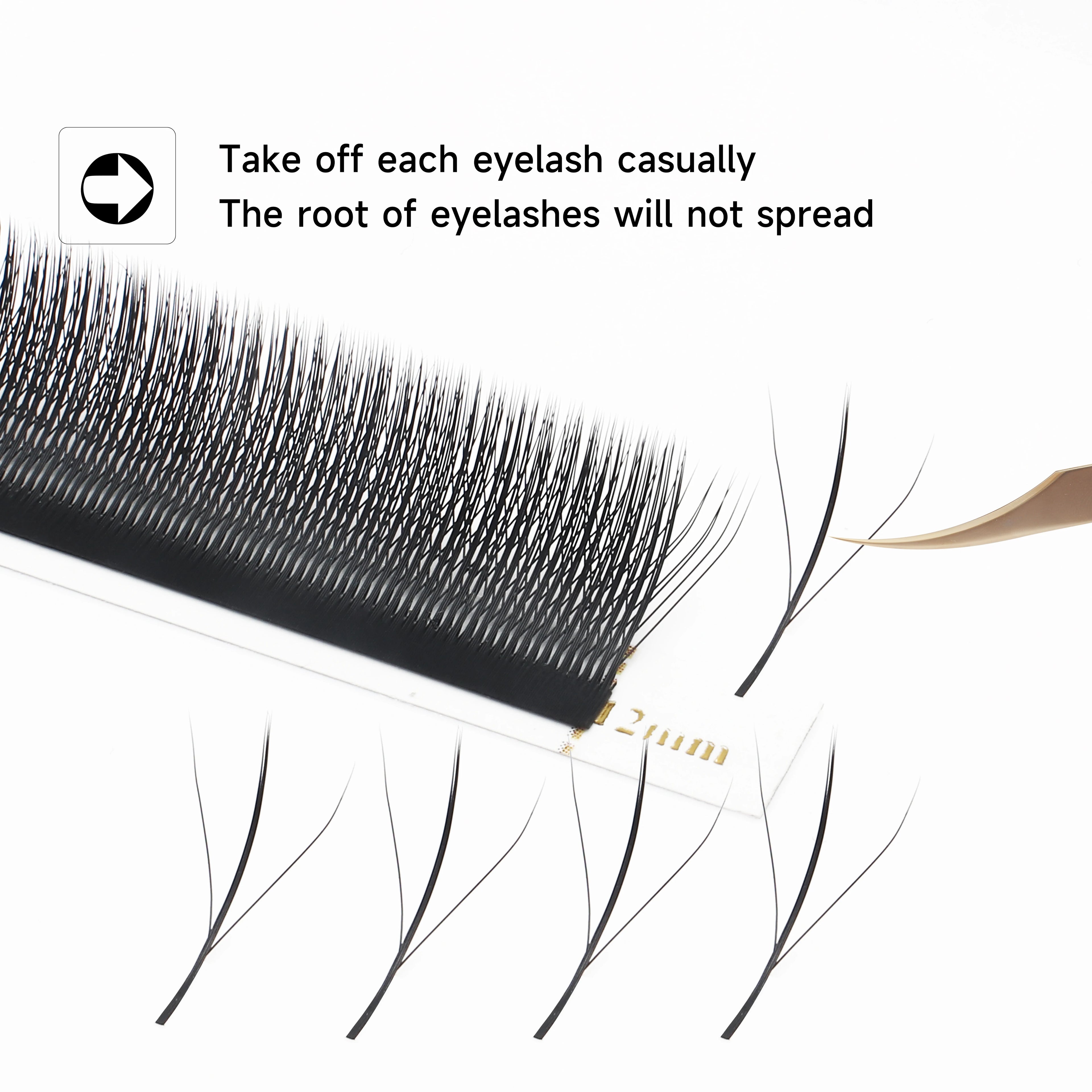 XIUSUZAKI W Shaped Bloom 2D 3D 4D 5D 6D 7D 8D Automatic Flowering Premade Fans Eyelashes Extensions Natural yy Individual Lashes False Eyelashes 3D-Three-Core Tidesmit