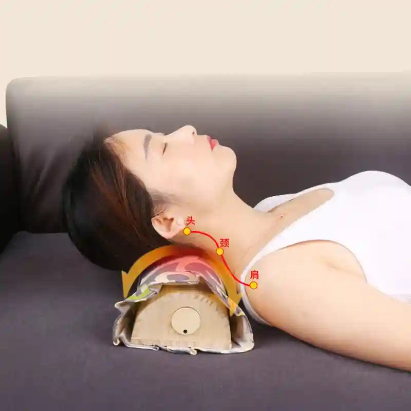 Wooden Moxibustion Neck Pillow for Stress Relief and Wellness Therapy Relaxation Treatment Tidesmit