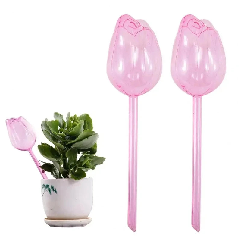 Automatic Plant Watering Tulip Dripper Set 1 3 6 12 Pcs Lightweight Houseplant Drip Irrigation Device for Indoor Outdoor Flower Pot Garden