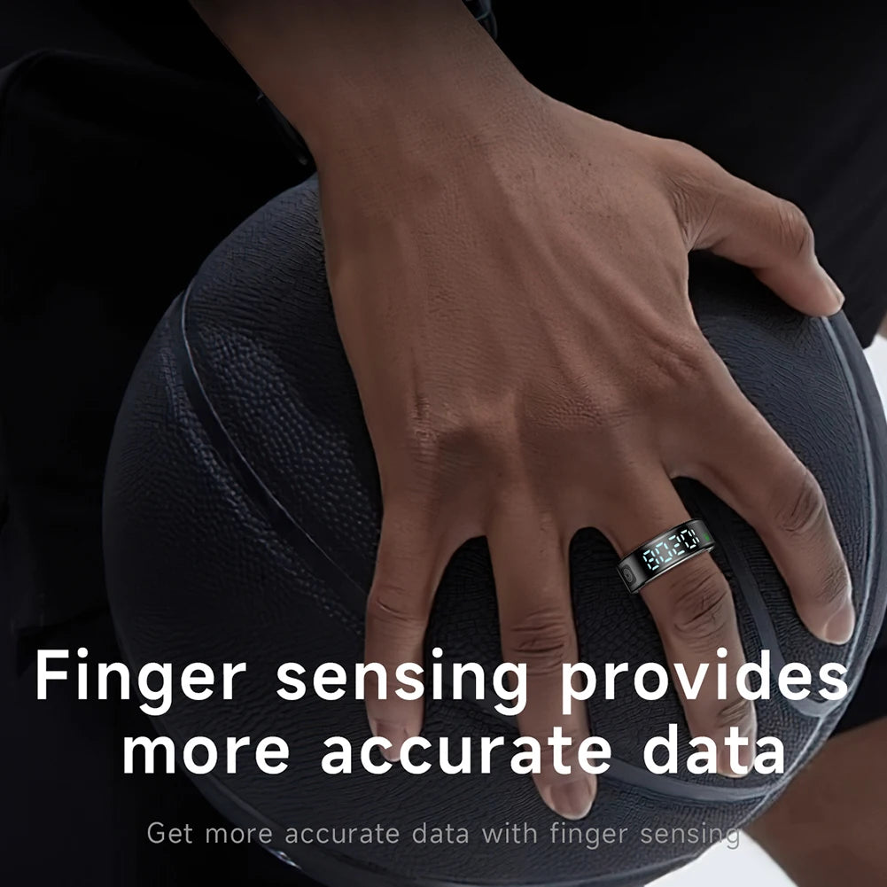Smart Health Ring Fitness Tracker | Heart Rate & Blood Oxygen Monitor Tidesmit