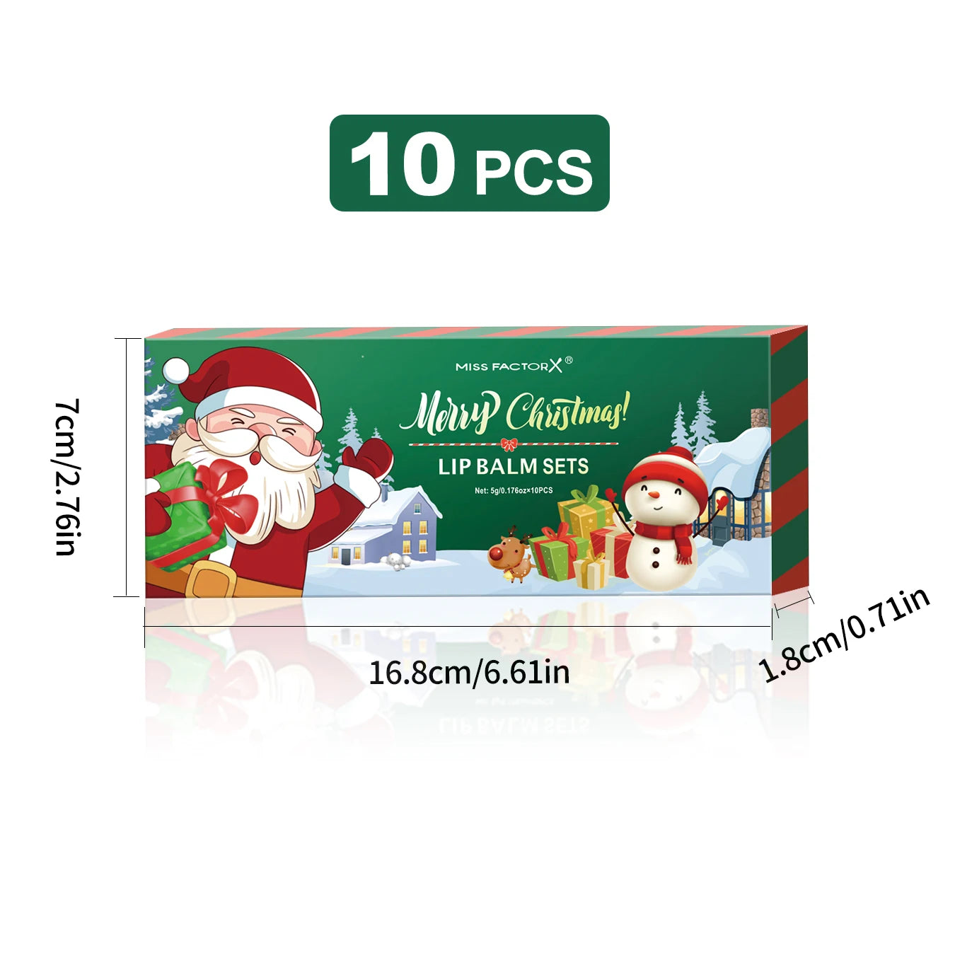 Hydrating Lip Balm Gift Set - 10 Piece Nourishing Christmas Care Kit Lip Care Tidesmit