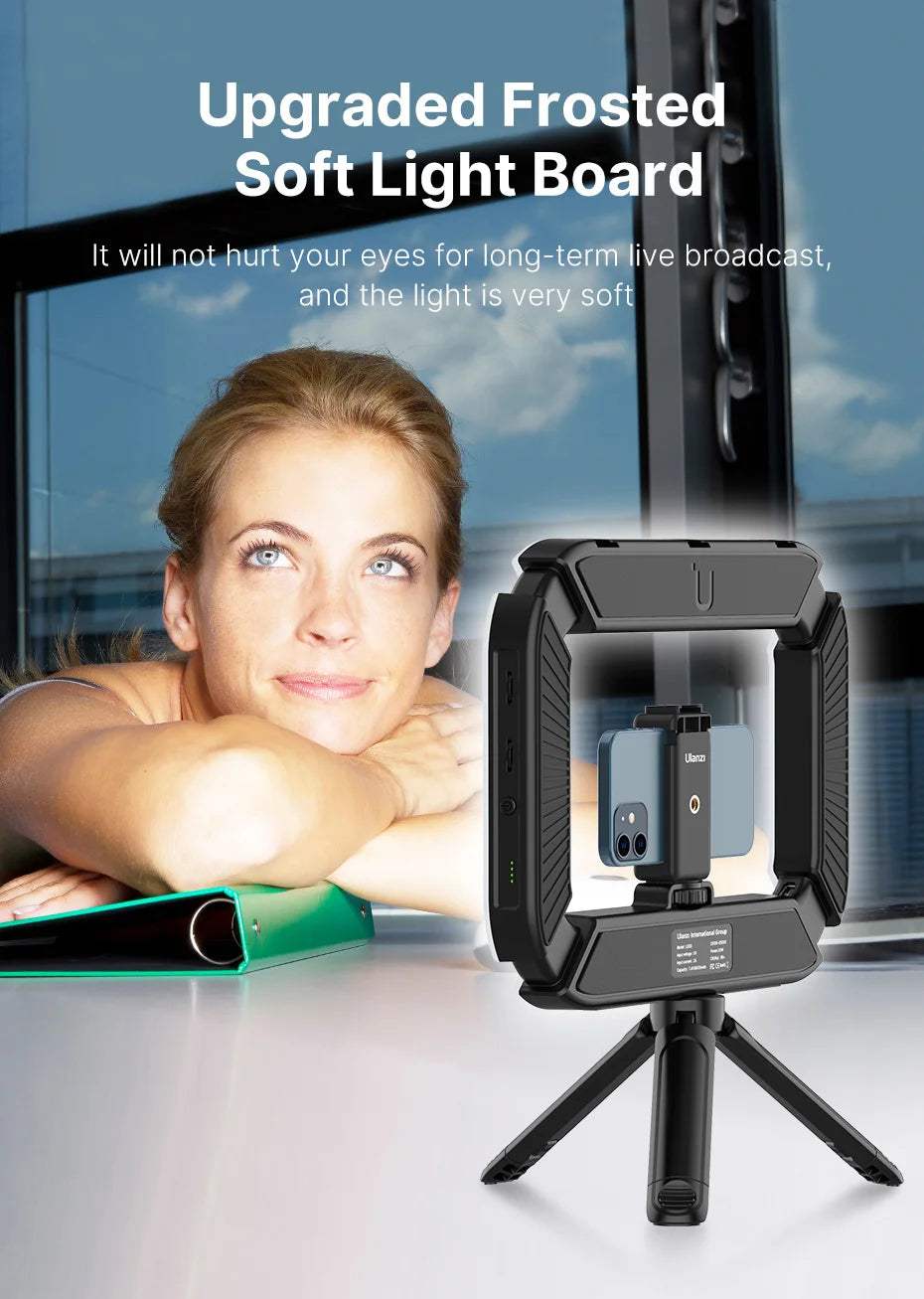 Bi-Color LED Ring Light for Video - Adjustable Dimmable Vlog Rig Tidesmit