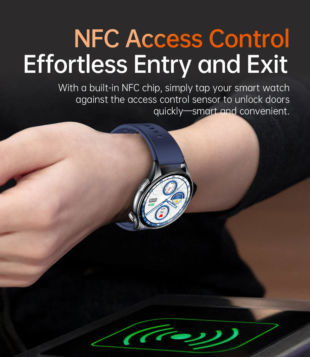 2026 New Smart Watch NFC ECG+PPG Blood oxygen Uric Acid Blood Pressure Sapphire Smartwatch Men For iPhone Android