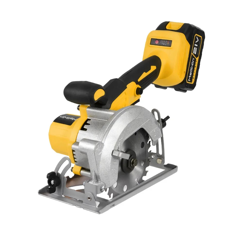 MELLWIN 5 Inch Brushless Electric Circular Saw Cordless Multi-Angle Saw Woodworking Power Tool Set For Makita 18V Battery Pin