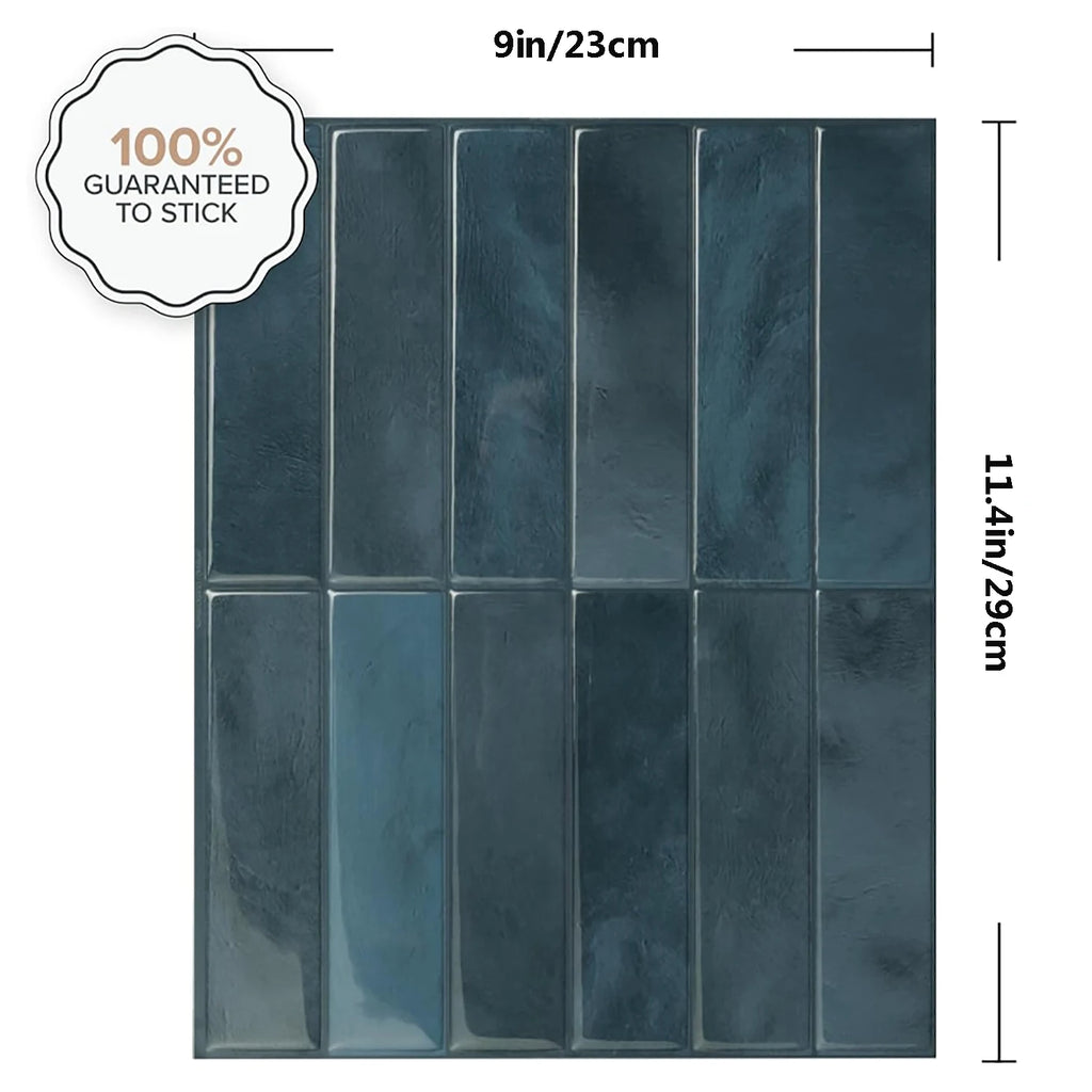 5 Sheets Stick Backsplash Tile- 3D Self Adhesive Peel and Stick Backsplash for Kitchen, Bathroom -Sticky Mosaic Wall Tiles