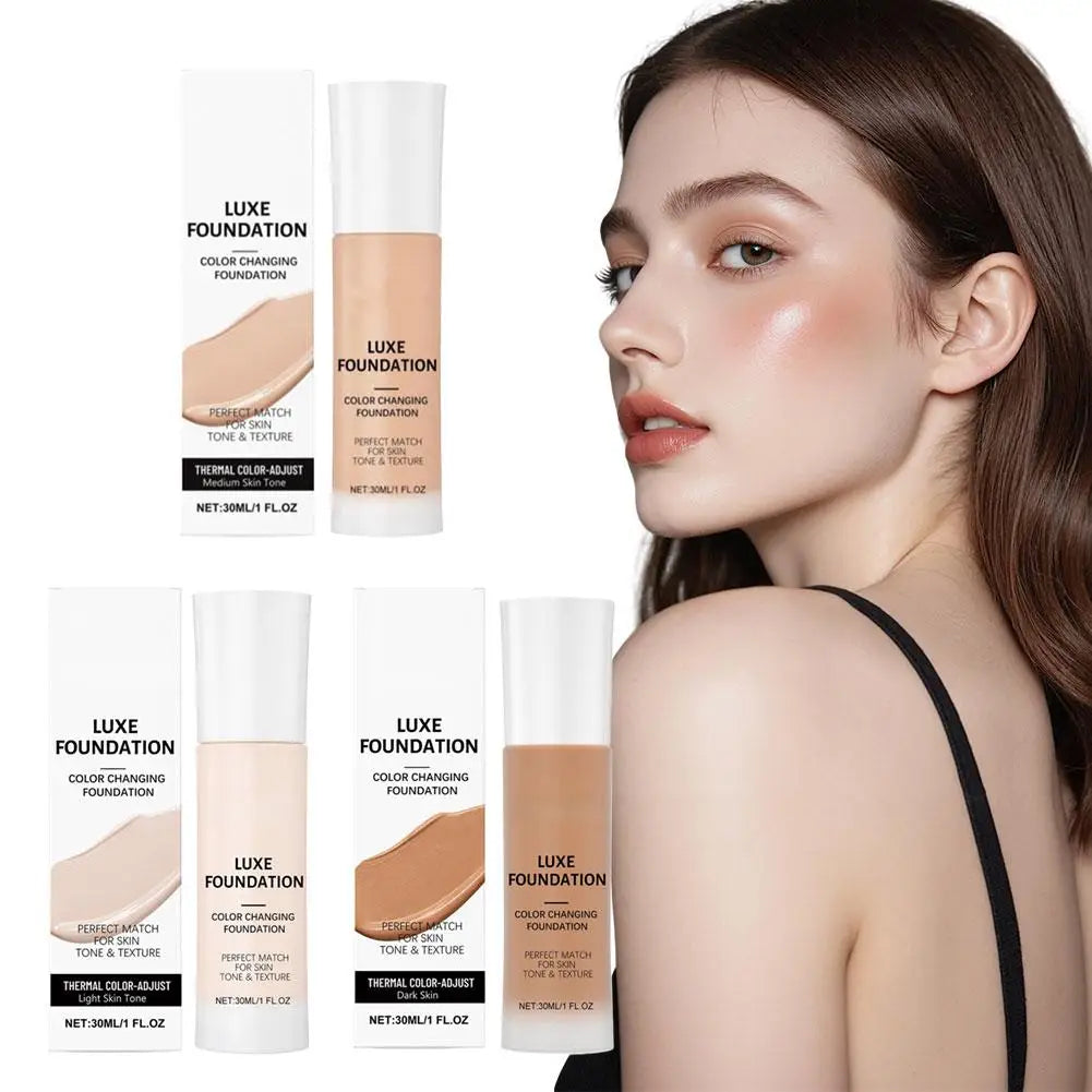 Tidesmit thermal color changing matte foundation and oil control concealer texture close-up for perfect skin match