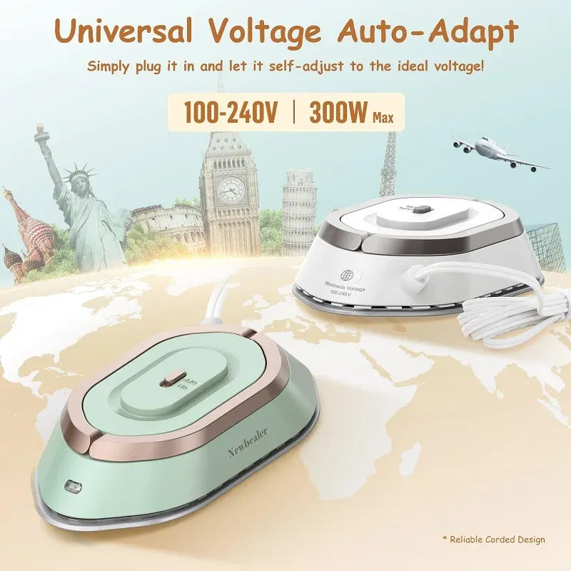 Yunchi Mini Travel Iron 300W 100-240V Portable Electric Clothes Iron