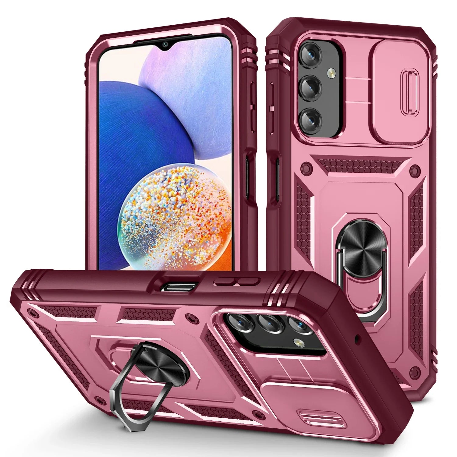 Samsung Galaxy S24 Hard Armor Case - Military-Grade Shockproof Cover Claret Tidesmit