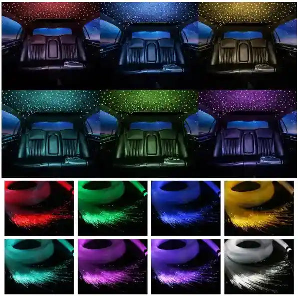 Fiber Optic Starry Sky Car Atmosphere Lamp - RGB LED Lighting Kit Tidesmit
