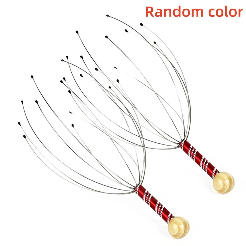 Octopus Head Massager - Scalp Scratcher for Daily Stress Relief 2 Pack Relaxation Treatment 2pcs Random color Tidesmit