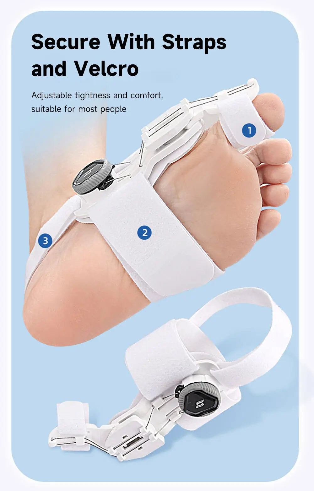 Bunion Corrector Adjustable Toe Straightener for Foot Pain Relief Relaxation Treatment Tidesmit