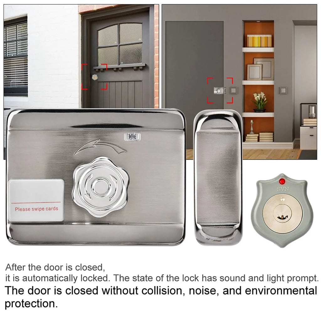 Electronic Door Access Intelligent Remote Control System ID Single Head 12V Lock Intelligent Door Lock Remote Control Door Lock