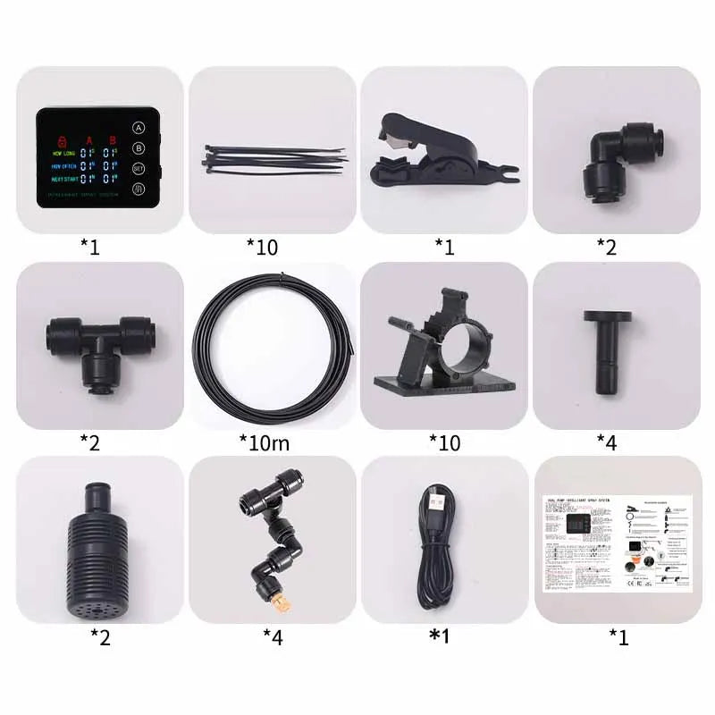 Rainforest Sprayer Double Pump Control Automatic Mist Timing Spray System Kit Irrigation Timer Reptile Sprayer Humidifier