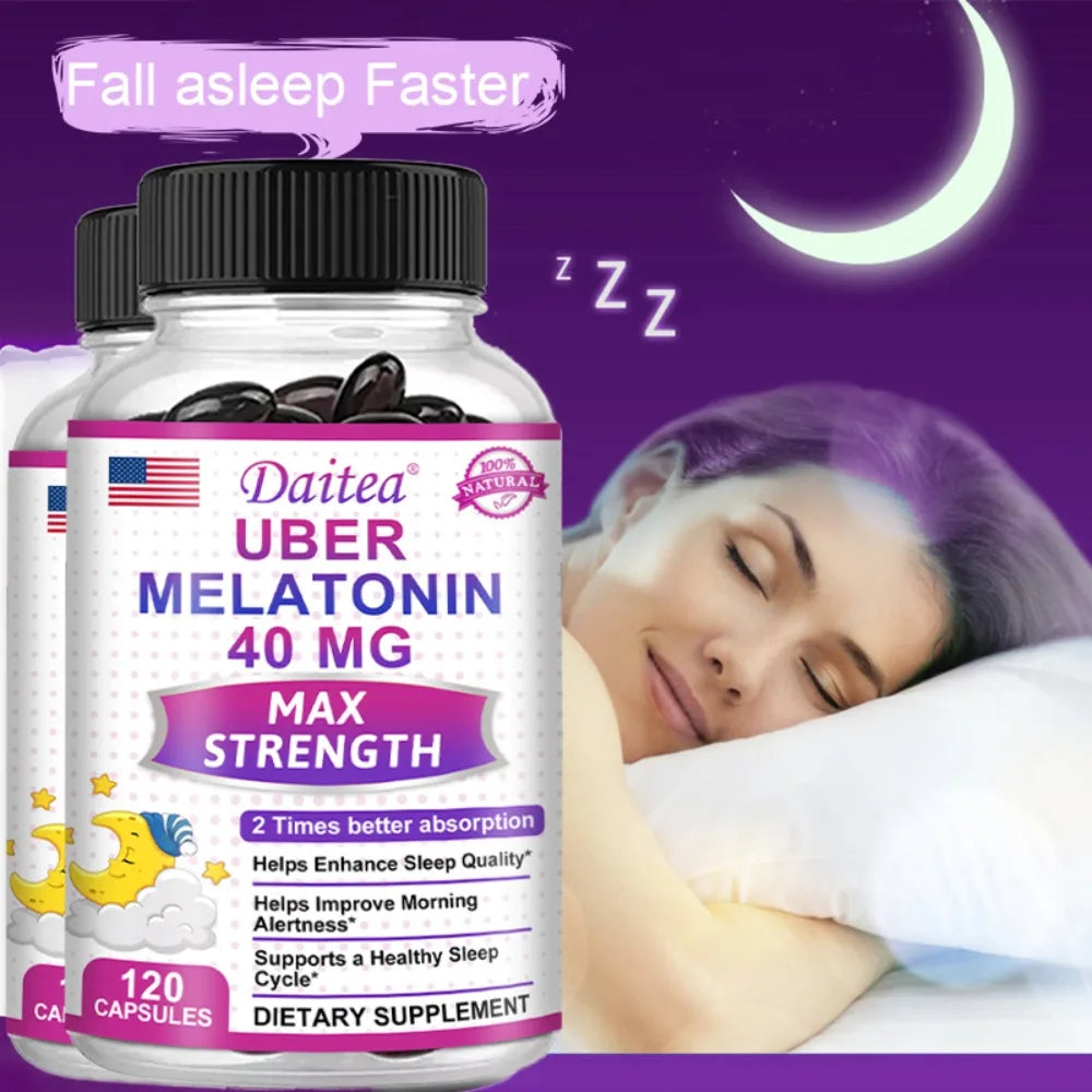 Melatonin - Dietary Supplement To Improve Nighttime Sleep Quality and Improve Insomnia, Reduce Waking Time, Boost Immunity