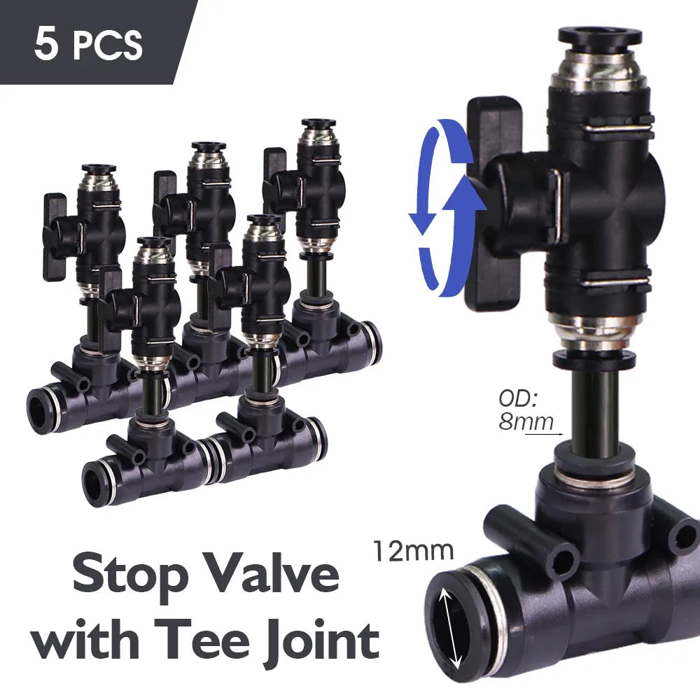 3/8" 9/12mm Misting Cooling System 360° Bend 0.6mm Nozzles Atomizer Sprayers PE Tubing 80 Mesh Filter Garden Irrigation Watering