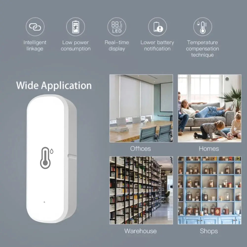 WiFi Temperature Humidity Sensor – Smart Home Remote Climate Monitor Tidesmit