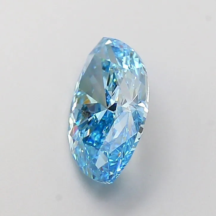 2.53 Carat Fancy Vivid Blue Marquise Lab Diamond IGI Certified VS1 EX Cut Excellent Polish Synthetic CVD Stone Elegant Jewelry