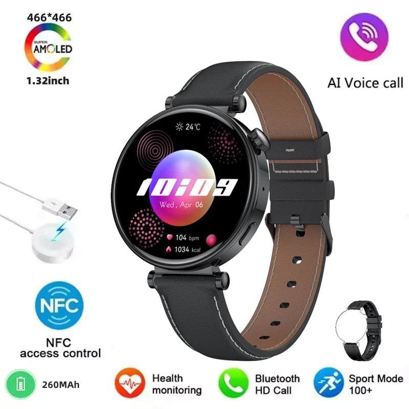 2026 New For Original Watch Mini Women Smartwatch GPS motion trail NFC 466*466 HD Full screen touch Ladies Smartwatch