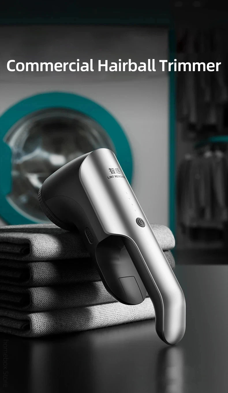Tidesmit 45W commercial electric lint remover showing precision shaving head for efficient clothes hairball trimming