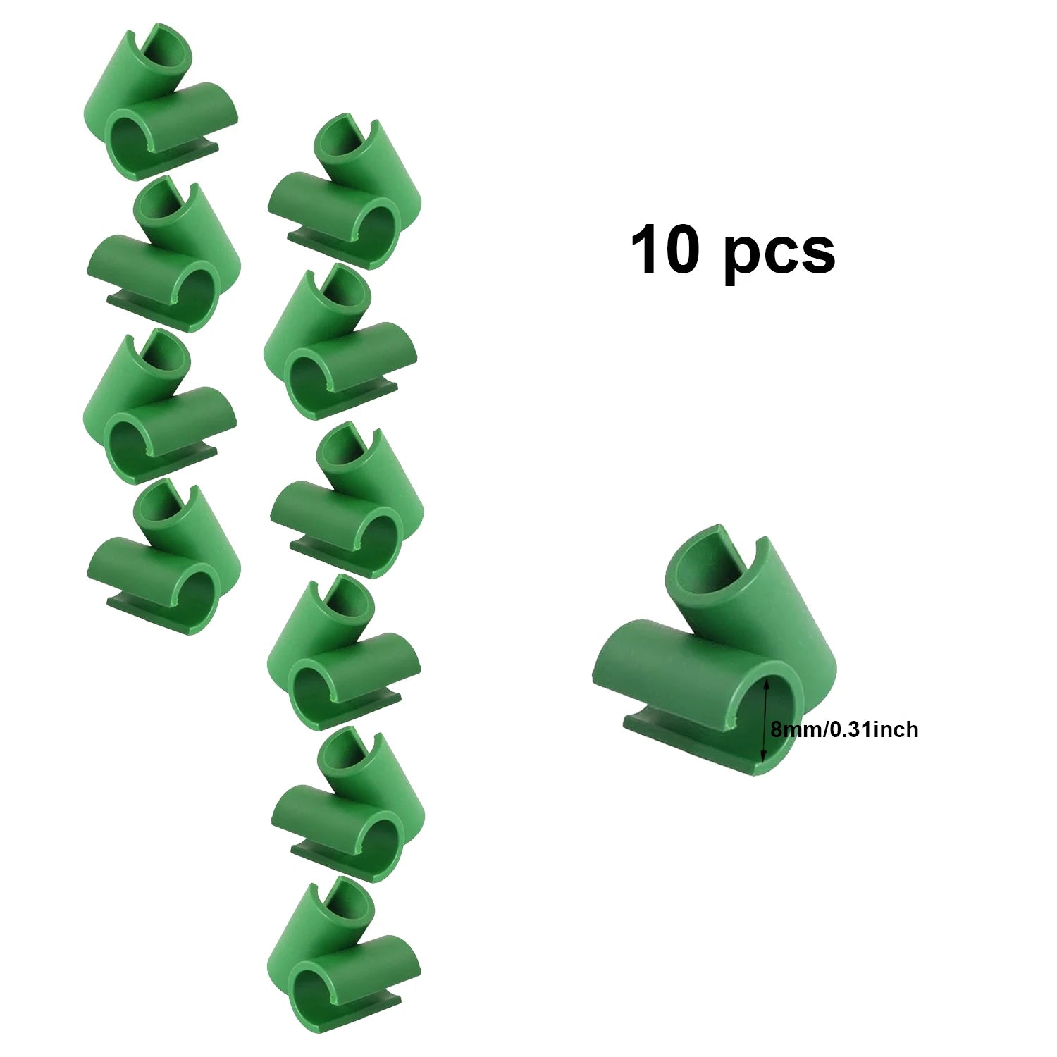 10-Pack Plant Support Universal Plastic Clips 8/11/16/20mm Diameter Fasteners Adjustable Accessories Adjustable Plant Clips