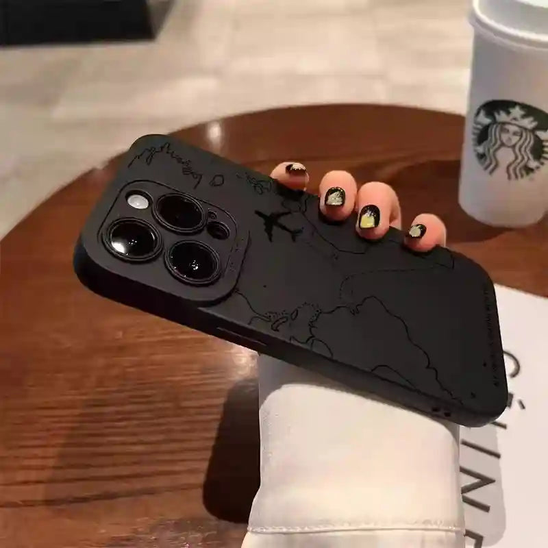 Airplane Route Phone Case | Shock-Absorbing Travel Cover for iPhone Tidesmit