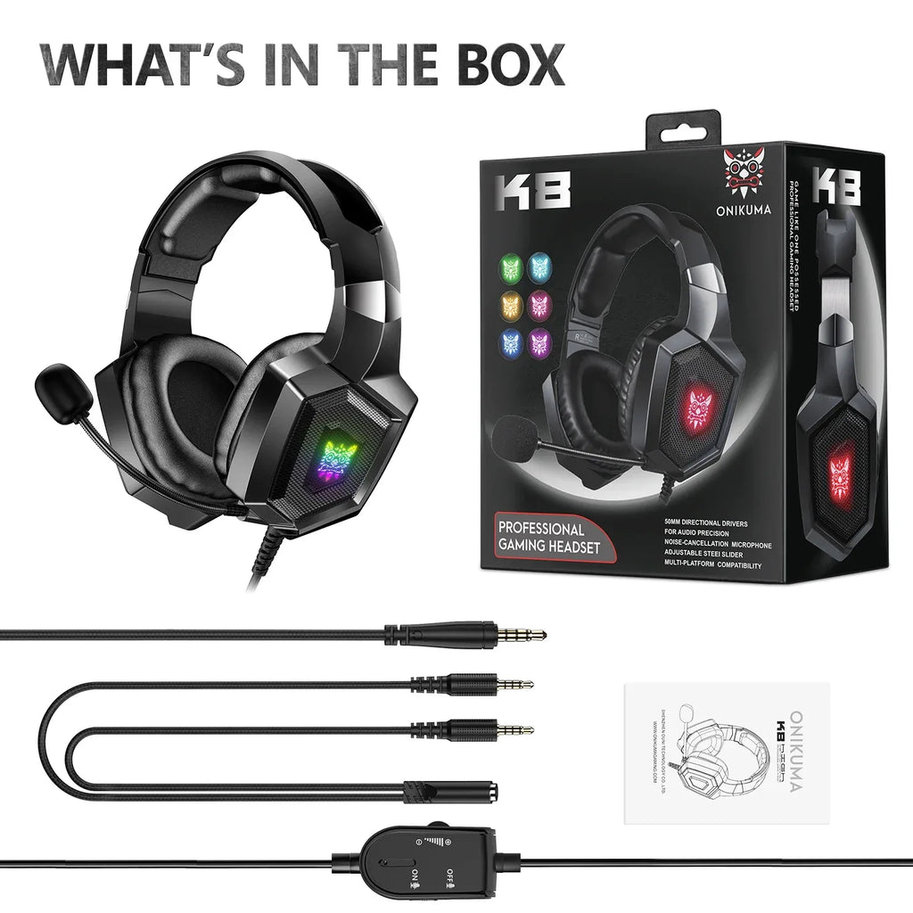 Tidesmit Wired Gaming Headset with Mic | Stereo Audio | 3.5mm Jack Tidesmit