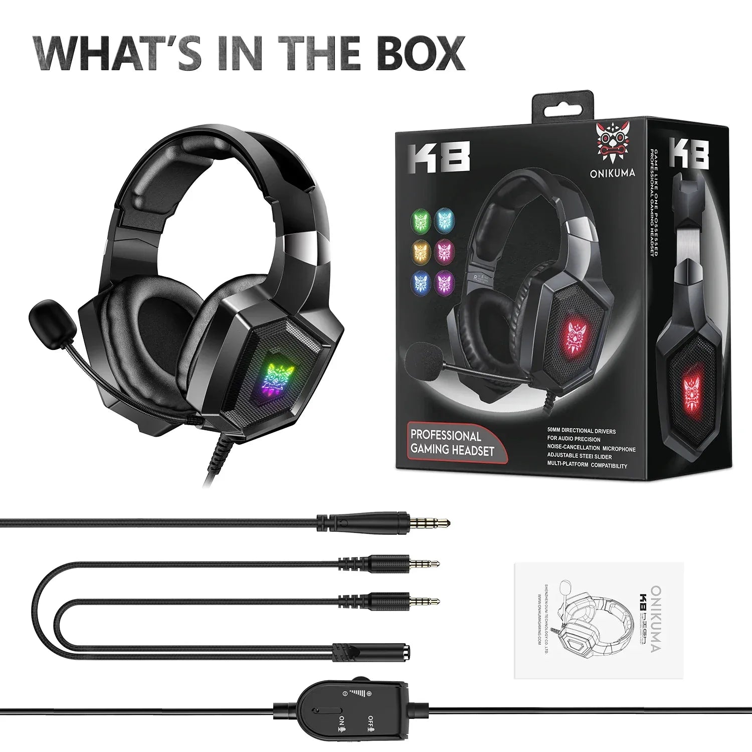 Tidesmit Wired Gaming Headset with Mic | Stereo Audio | 3.5mm Jack Tidesmit