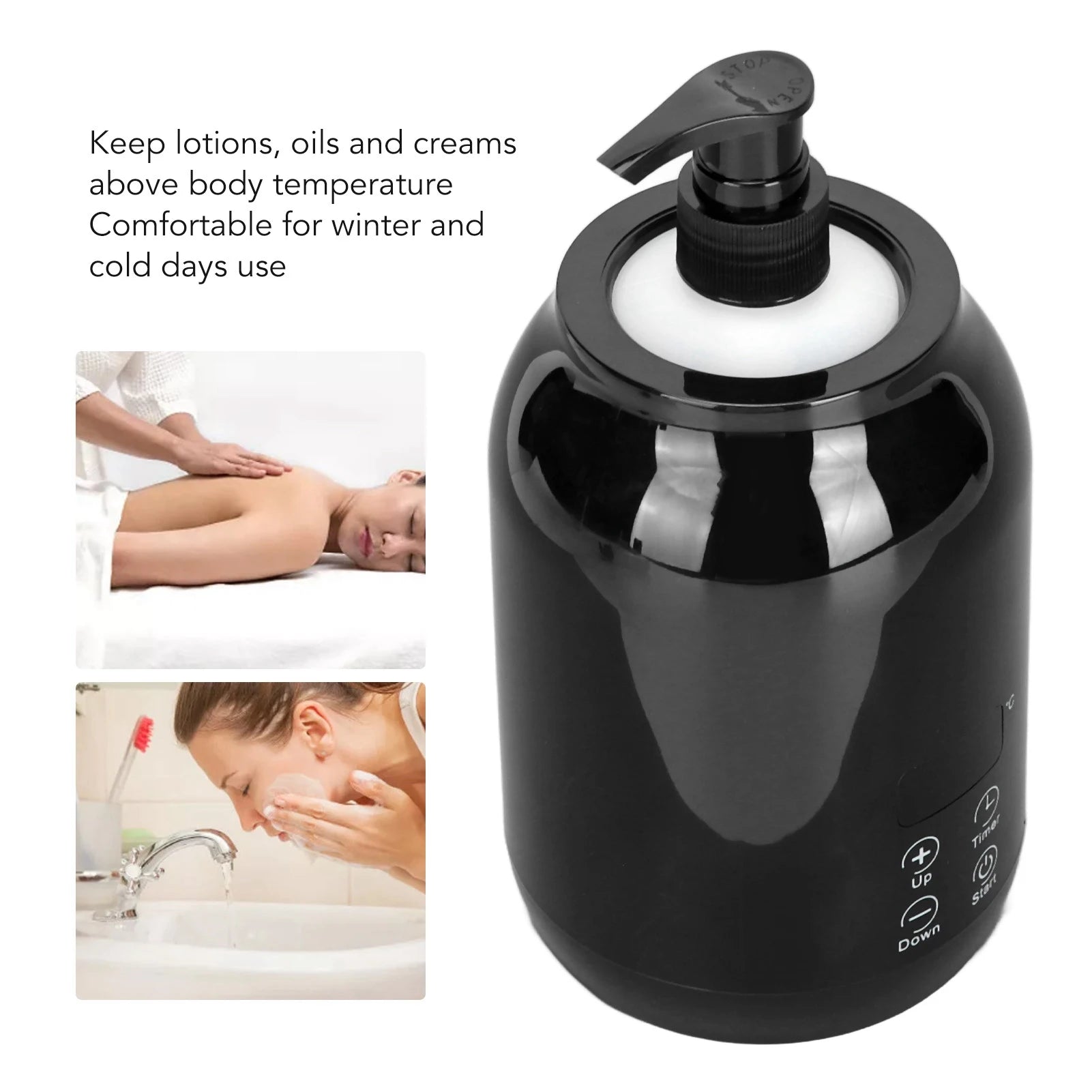 Massage Oil Warmer with LED Display and Adjustable Temperature Control Body Shaping Massage Equipment Tidesmit