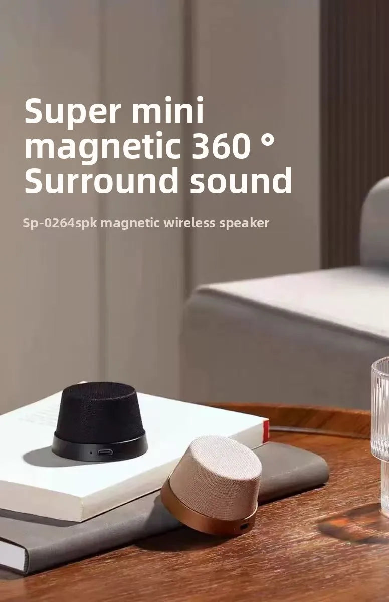 Waterproof Mini Sound Portable Magnetic Speaker White Noise Machine Tws Connected Speaker With Magnetic Phone Stand