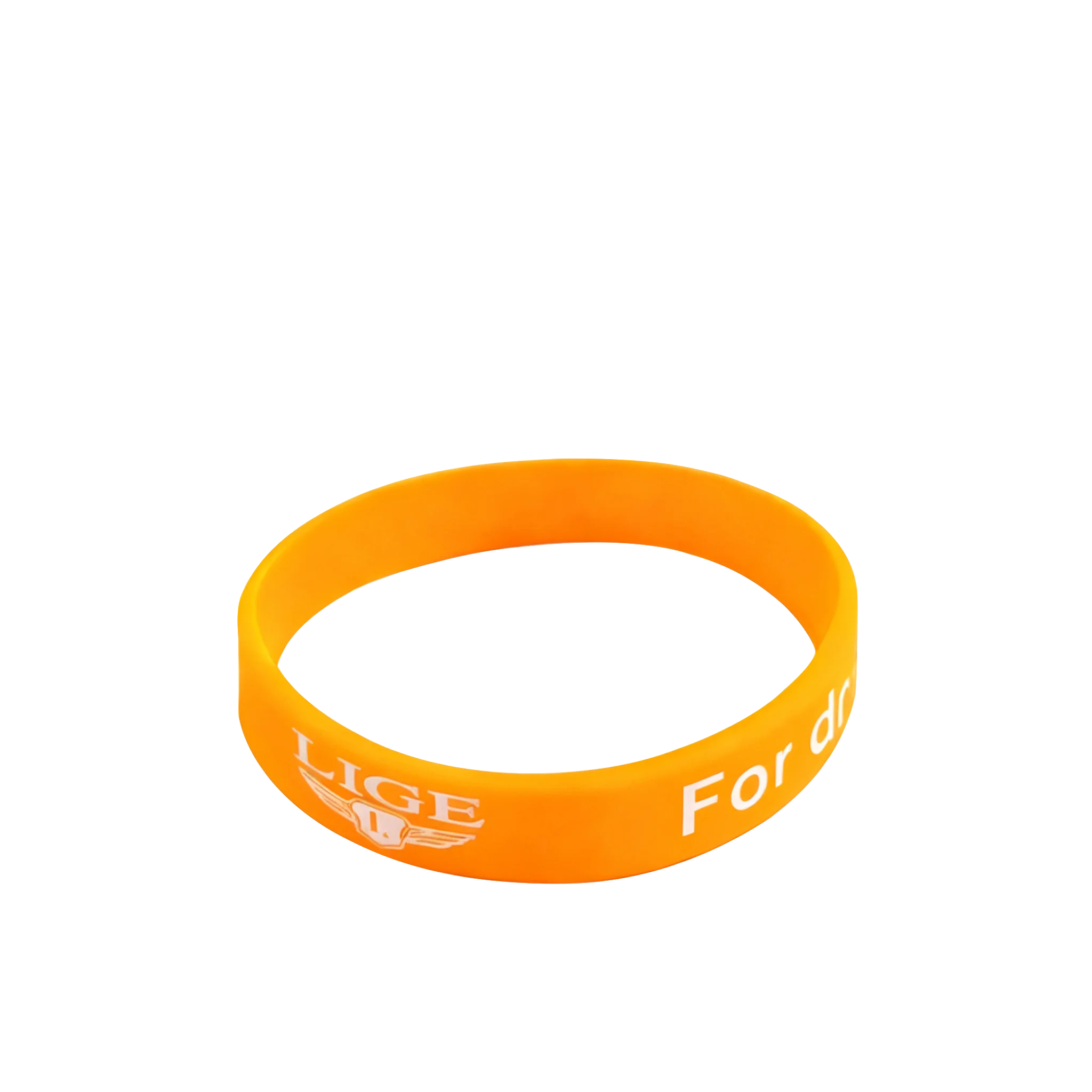 Orange silicone fitness tracker bracelet with clasp, replacement strap