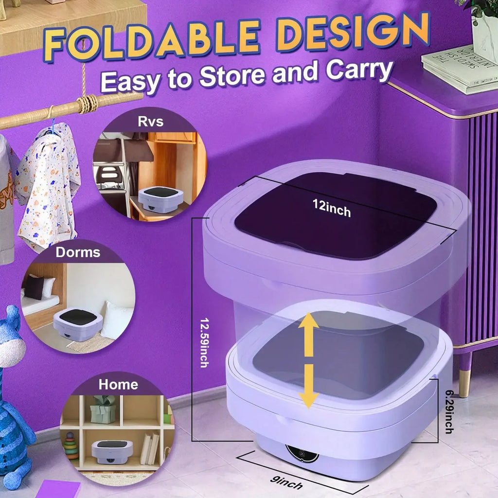 Tidesmit Portable Washing Machine 2.91gal Foldable Mini Washer