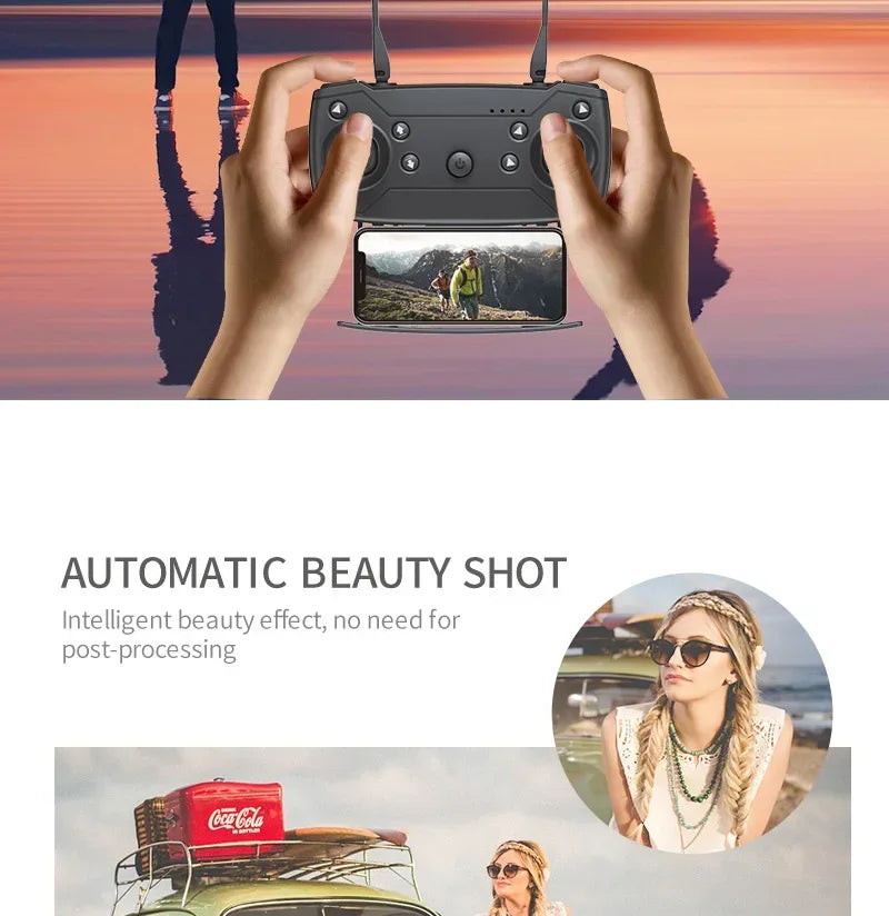 4K Camera Drone Foldable Quadcopter with Dual Wide Angle Lens Tidesmit