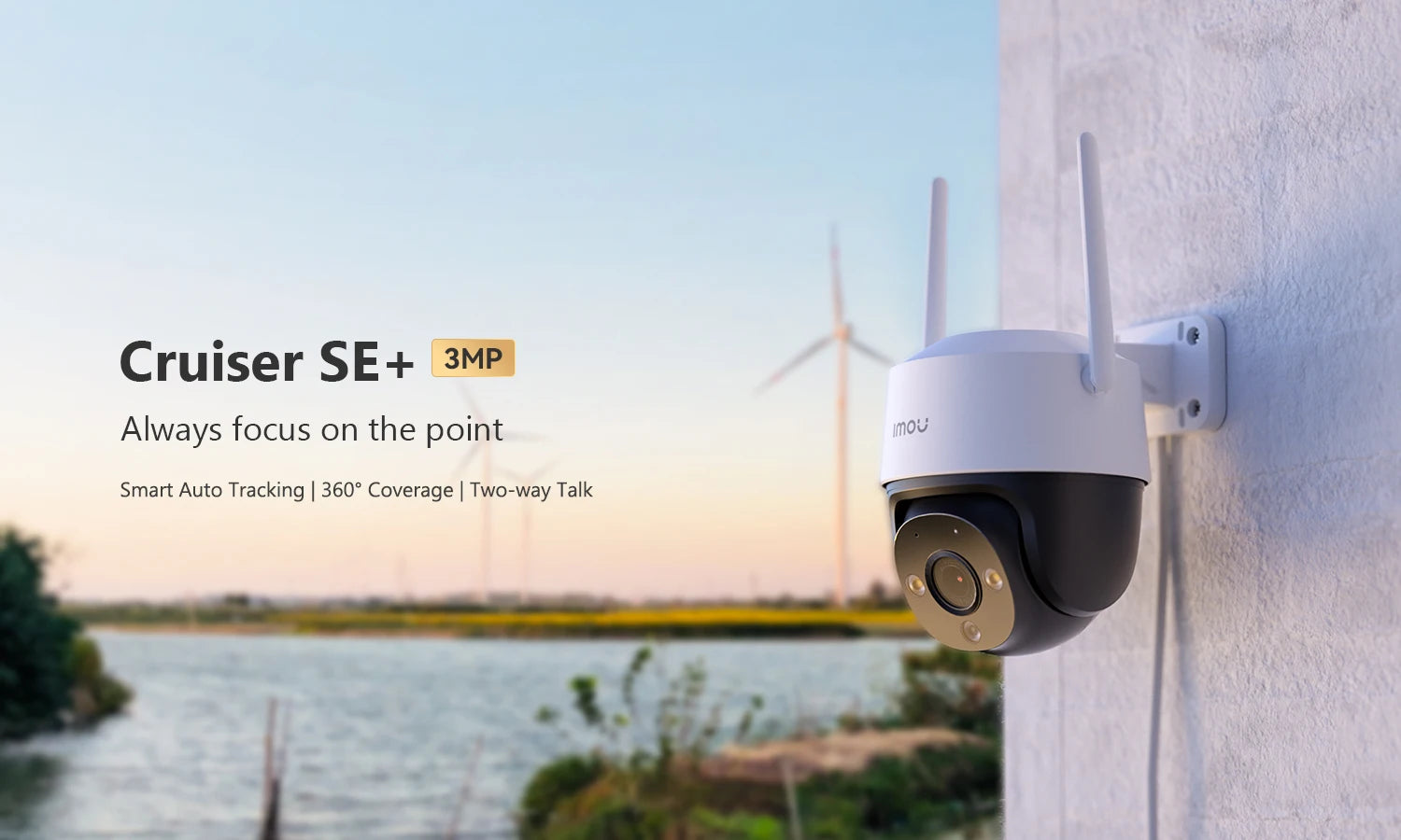 IMOU Cruiser SE+ 3MP Outdoor PTZ Wi-Fi Camera IP66 Weatherproof Camera Two Way Audio Colorful Night Vision AI Human Detection