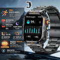 Hot Sell Gifts 2026 New Military SmartWatch Men Outdoor Sports IP68 Waterproof  LED Bluetooth Call Health Monitoring Men Women