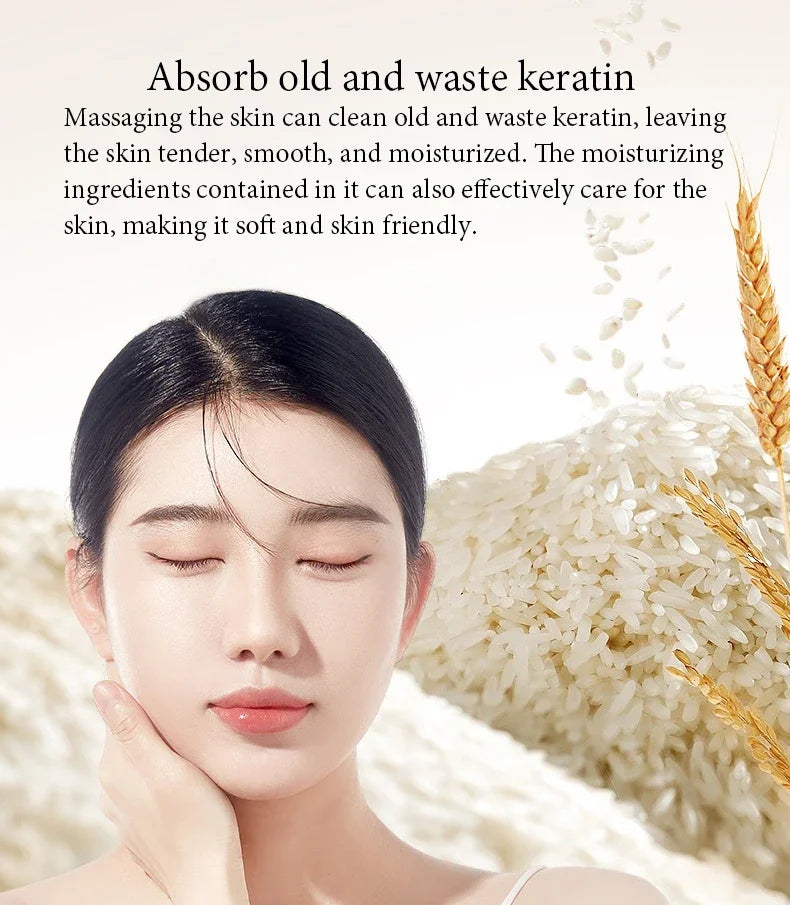 White Rice Face Exfoliating Gel | Gentle Hydrating Pore Refiner Scrubs Treatments Tidesmit